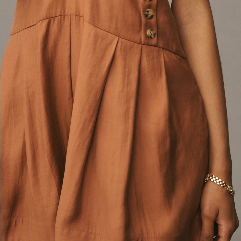 Anthropologie | BY ANTHROPOLOGIE SLEEVELESS V-NECK PINAFORE ROMPER | Large | NWT - Picture 4 of 11